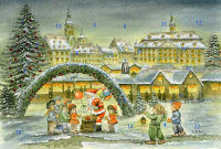 Adventskalender-Grußkarte Coburger Weihnachtsmarkt...