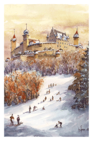 Kunstkarte Coburg - Winterfreuden im Veilchental