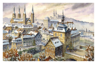 Kunstkarte Bamberg - Weihnachtliche Stimmung über...