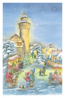 Kunstkarte Nürnberg - Weihnachtsvorfreude an der...
