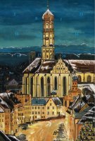 Adventskalender-Grußkarte Augsburg - St. Ulrich mit...