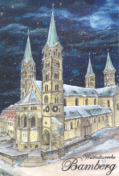 Adventskalender-Grußkarte Bamberg - Weltkulturerbe, Dom