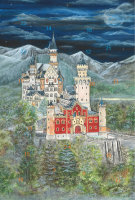 Adventskalender-Grußkarte - Schloss Neuschwanstein