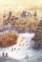Adventskalender-Grußkarte Coburg - Winterfreuden im...