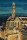 Adventskalender-Grußkarte Augsburg - St. Ulrich mit Alpenpanorama mit Glitzer