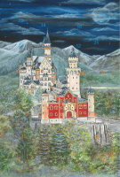 Adventskalender-Grußkarte - Schloss Neuschwanstein...