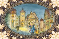 Kunstkarte Rothenburg - Adventszeit am Plönlein